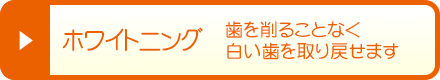 ホワイトニング - 歯を削ることなく白い歯を取り戻せます